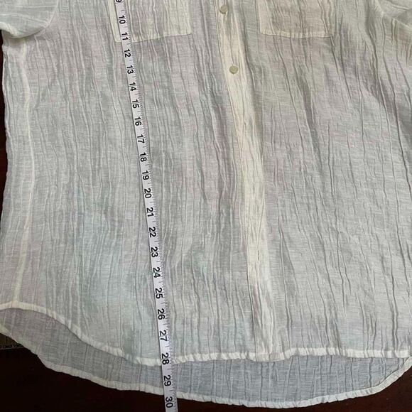 Vintage Michael Michael Kors yellow linen button down blouse size M/M - Picture 9 of 16